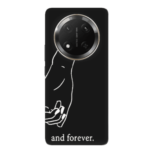 Honor Magic 7 Lite And forewer Black Colored Silicone TPU Θήκη